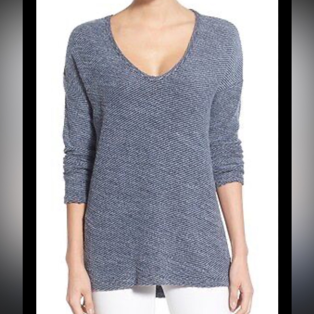Brochu Walker Open Knit Linen Tunic Sweater size small